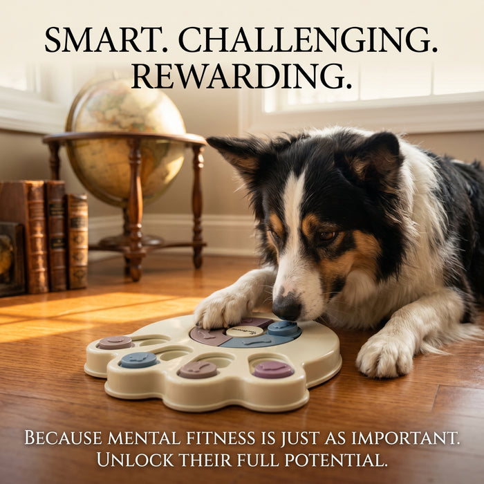 PawBehave Dog Puzzle Toy & Slow Feeder Bowl - Level 1 Interactive Puppy Treat Dispenser - Mental Enrichment Dog Toy to Prevent Gulping, Promote Healthy Digestion, and Turn Mealtime into Playtime